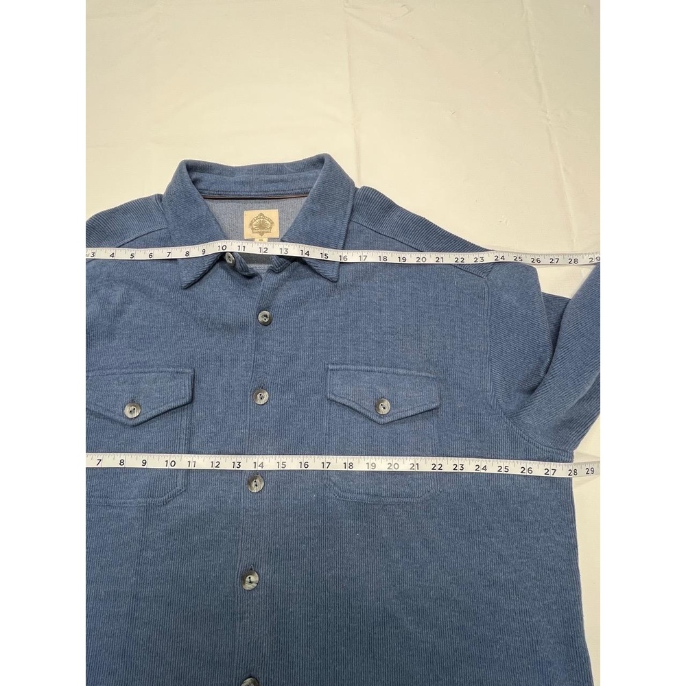 Vintage Paradise Collection Blue Mens Ribbed Button Down‎ Shirt XXL - Picture 5 of 8